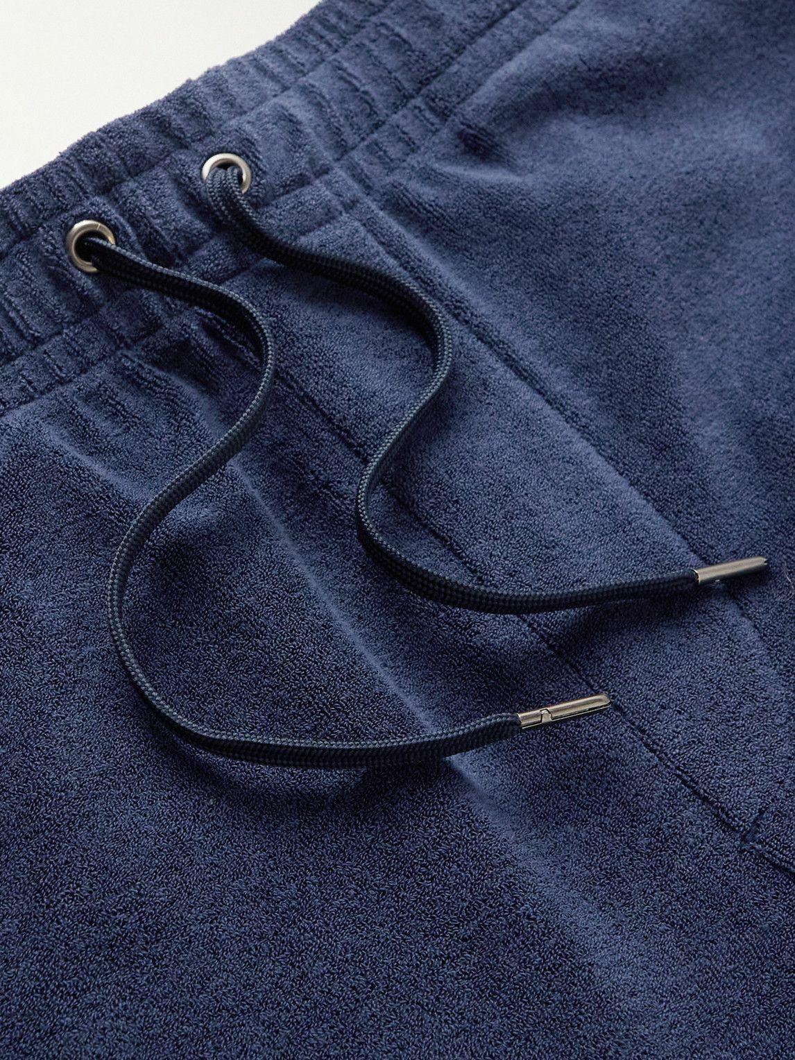 Polo Ralph Lauren - Straight-Leg Cotton-Blend Terry Drawstring Shorts - Blue