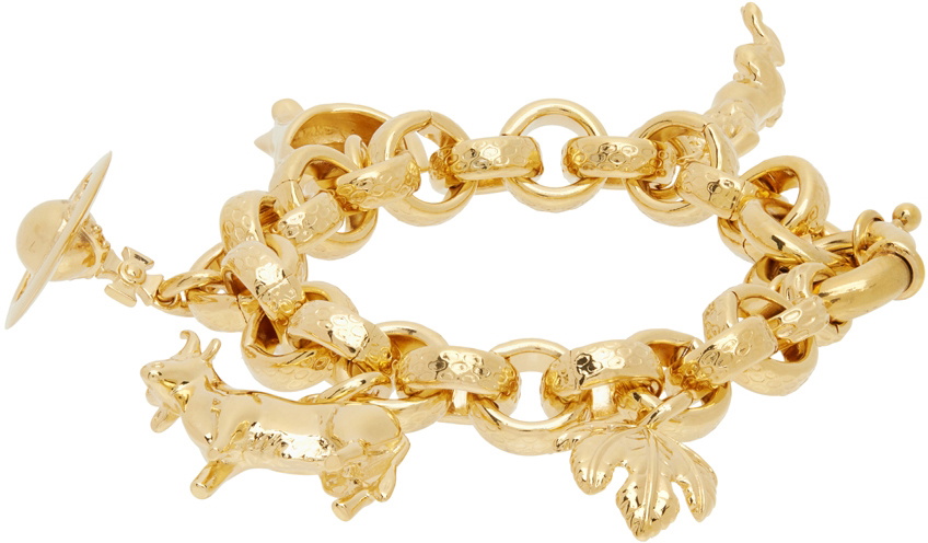 Vivienne Westwood Anglo Bracelet - Gold-Tone Metal Charm