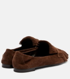 Tory Burch Ballet fringed suede loafers