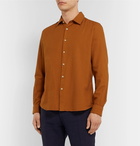 Altea - Slim-Fit Brushed Cotton-Twill Shirt - Brown