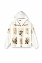 Diesel Hoodie with tattoo patches - Sweaters - Unisex - White