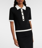 Nina Ricci Ribbed-knit polo shirt