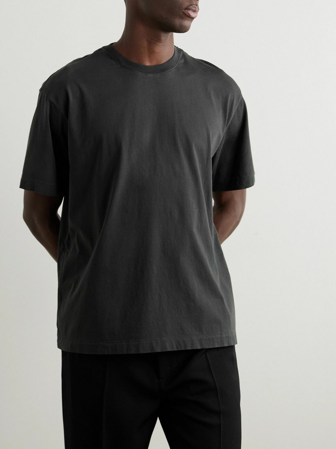 SSAM - Charlie Organic Cotton-Jersey T-Shirt - Gray