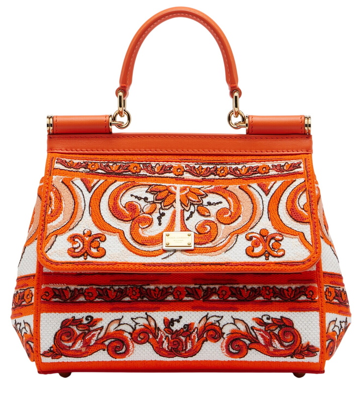 Photo: Dolce&Gabbana Sicily Medium embroidered top-handle bag