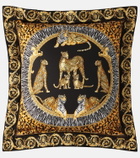 Versace Home Logo printed cotton satin cushion
