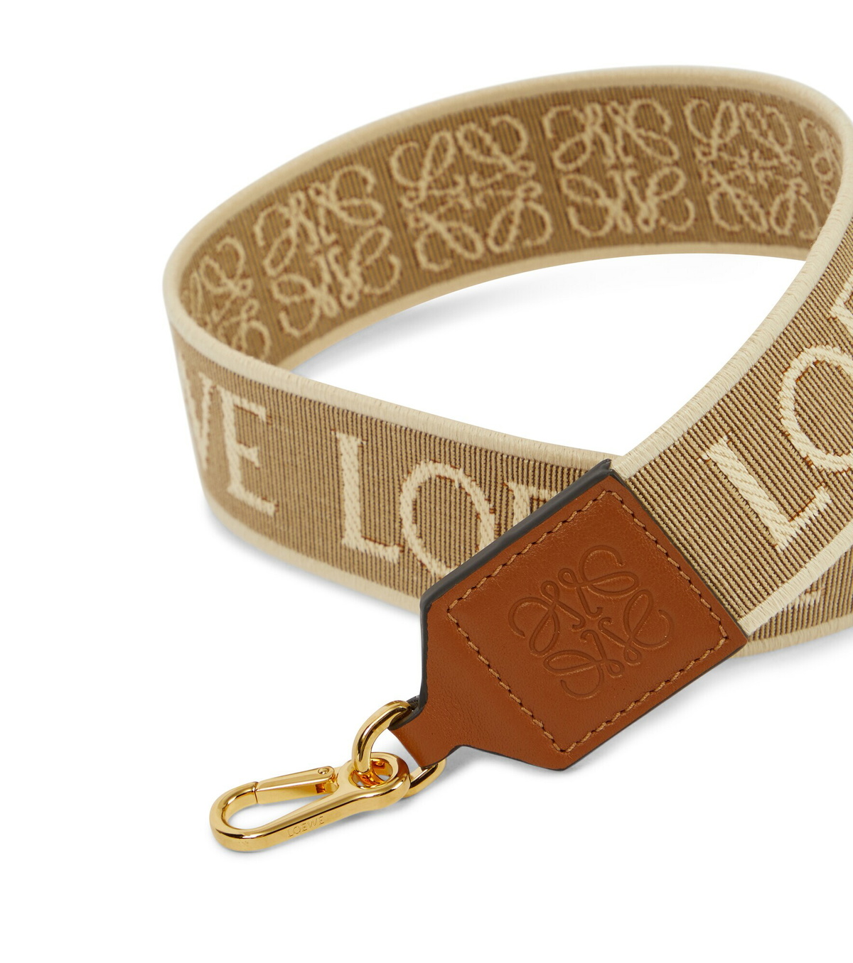 バッグ・カバンその他 Loewe Loewe Adjustable Shoulder Strap LOEWE Anagram leather-trimmed canvas-jacquard bag strap