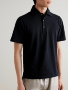 De Petrillo - Cotton-Piqué Polo Shirt - Blue