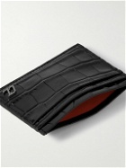 Christian Louboutin - Logo-Appliquéd Croc-Effect Glossed-Leather Cardholder