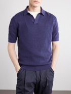 Zegna - Slim-Fit Cotton-Piqué Polo Shirt - Blue