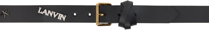 Photo: Lanvin Black Future Edition Leather Pin Belt