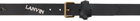 Lanvin Black Future Edition Leather Pin Belt
