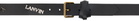 Lanvin Black Future Edition Leather Pin Belt