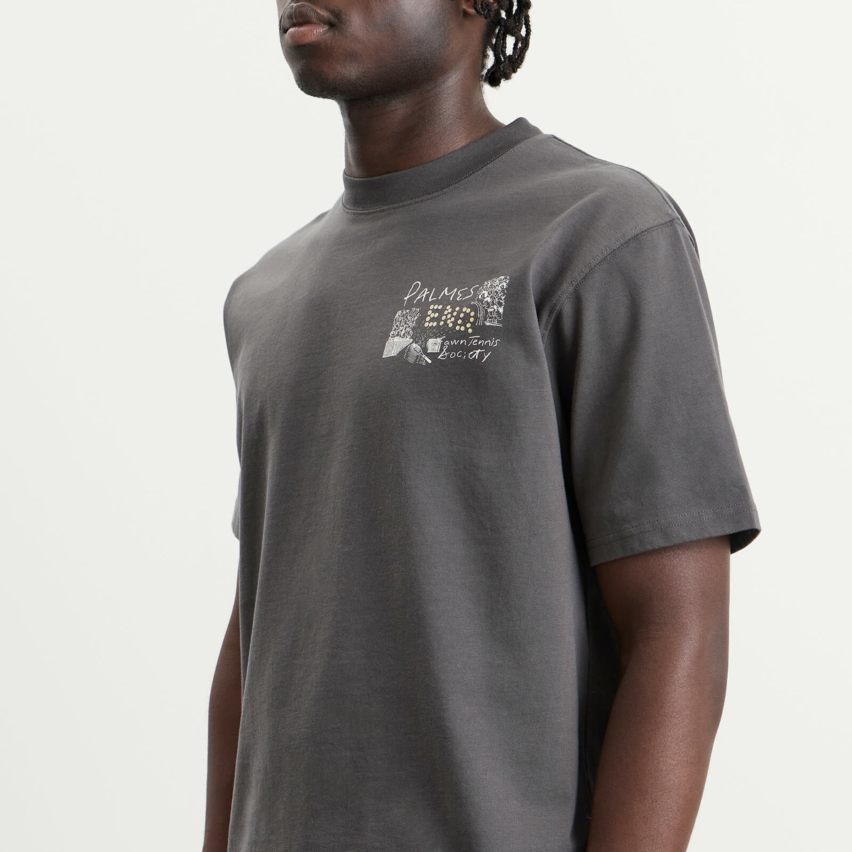 END. x Palmes Men's Scene T-Shirt in Charcoal