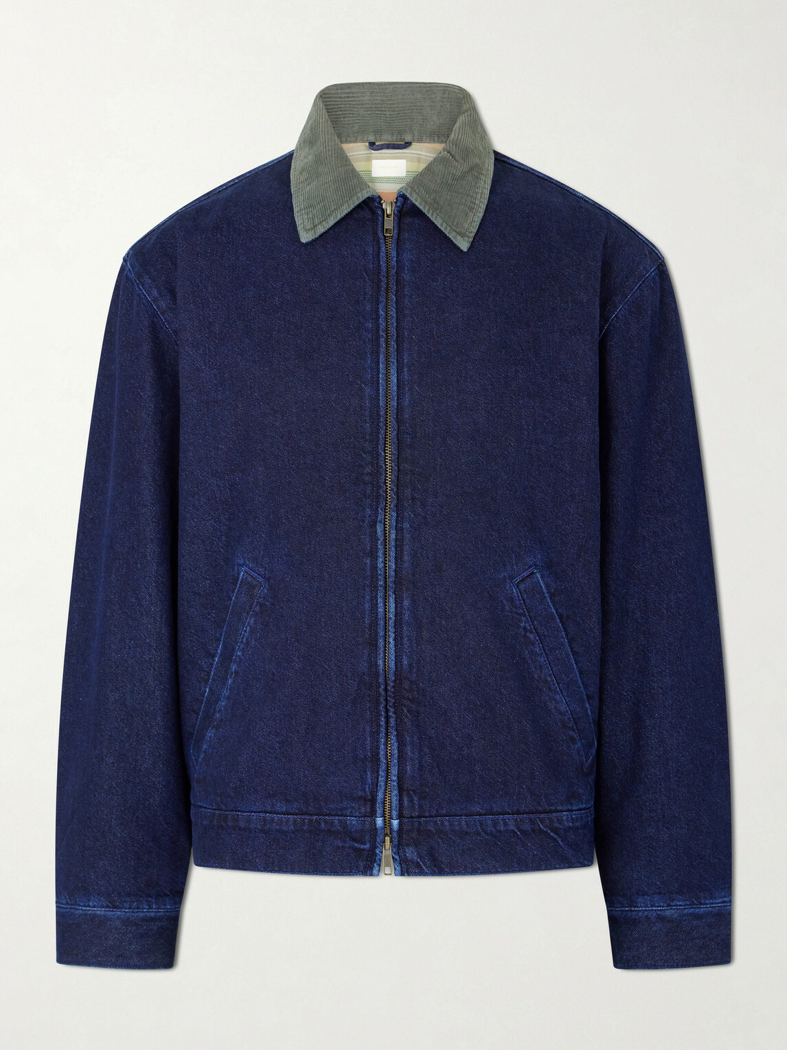 Aimé Leon Dore - Corduroy-Trimmed Denim Jacket - Blue