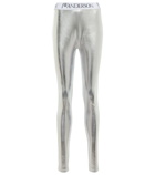 JW Anderson - Logo metallic jersey leggings