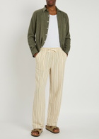 Les Deux Houston Stripe Cotton-blend Trousers Ecru
