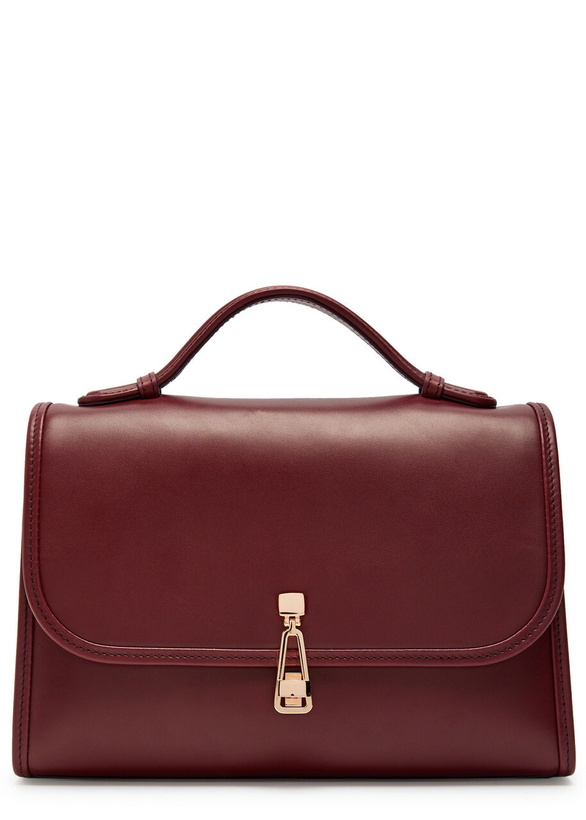 Photo: Gabriela Hearst Leonora Medium Leather top Handle bag - Bordeaux - One Size