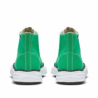 Maison MIHARA YASUHIRO Men's Peterson High Original Sole Canvas Sneakers in Green