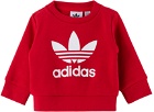 adidas Kids Baby Red Crewneck Sweatsuit
