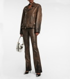Alessandra Rich Leather biker jacket
