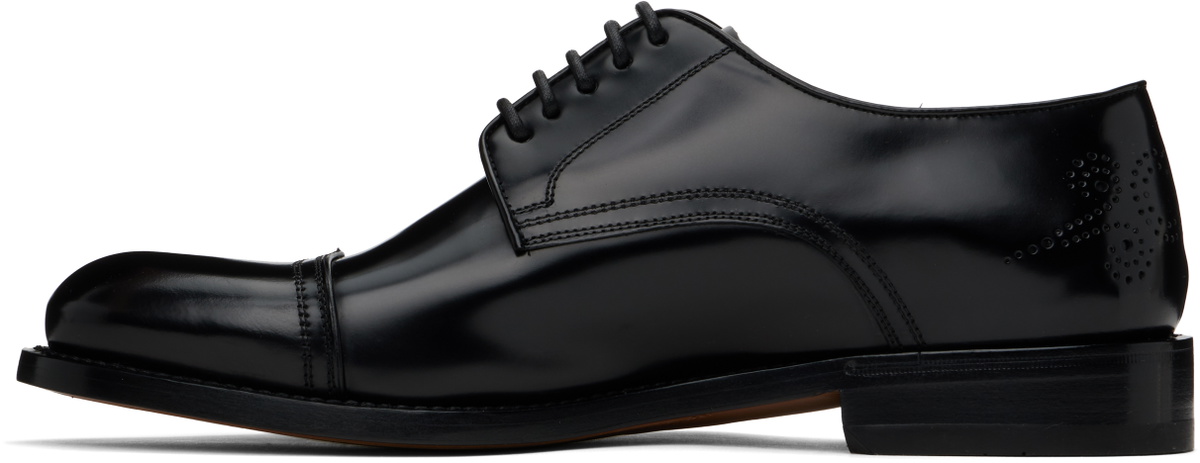 Ferragamo Black Toe Cap Derbys