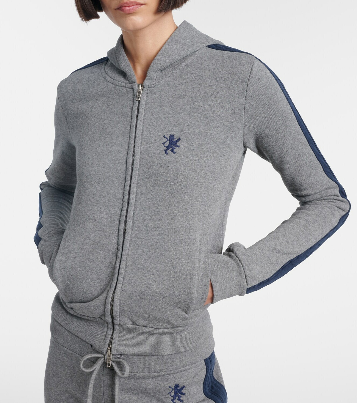 Balenciaga Embroidered cotton zip-up hoodie