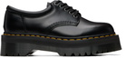 Dr. Martens Black 8053 Quad Smooth Leather Platform Derbys