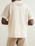 Saturdays NYC - Canty Camp-Collar Crocheted Cotton-Blend Shirt - White