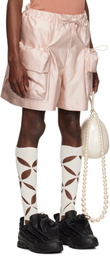 Simone Rocha Pink Cargo Flap Shorts
