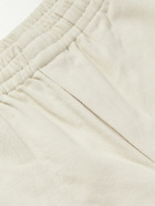 BODE - Donkey Party Straight-Leg Embroidered Cotton-Twill Shorts - Neutrals