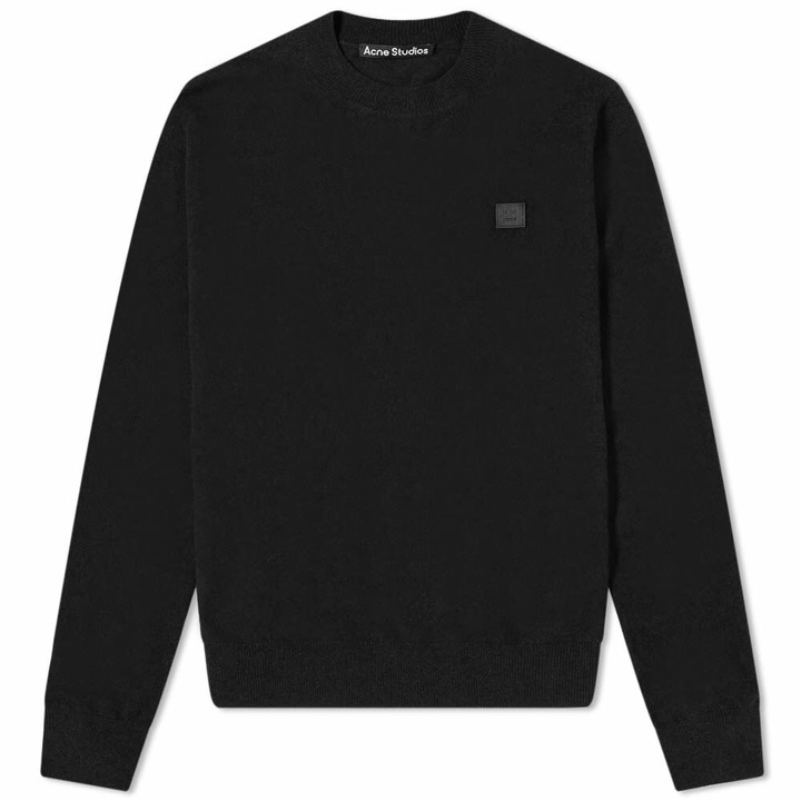 Photo: Acne Studios Kalon New Face Crew Knit in Black