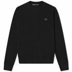 Acne Studios Kalon New Face Crew Knit in Black