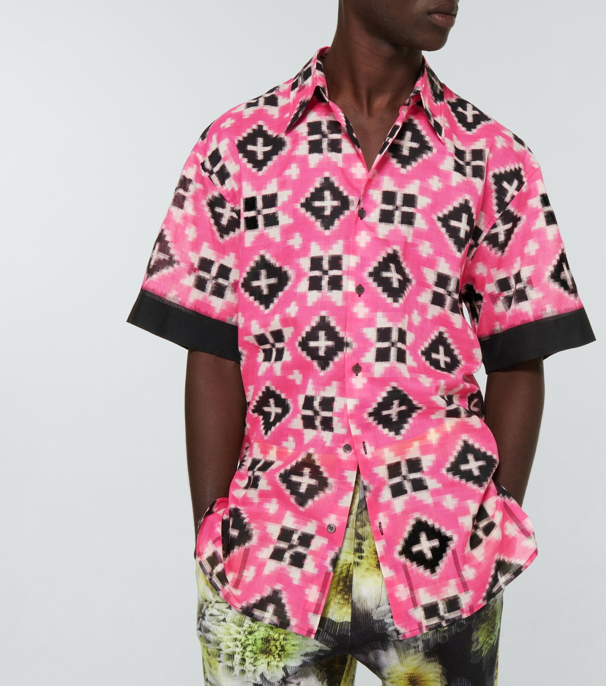 Dries Van Noten - Cotton ikat bowling shirt