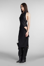 Courrèges Dress Woman In Black Silk