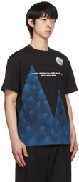 and wander Black POSTWOOK Edition Mountain T-Shirt