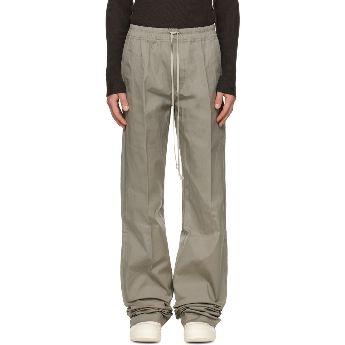 Rick Owens Taupe Tower Dietrich Drawstring Trousers