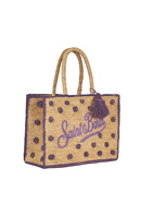 MC2 Saint Barth Polka Dots Terry Colette Raffia Handbag
