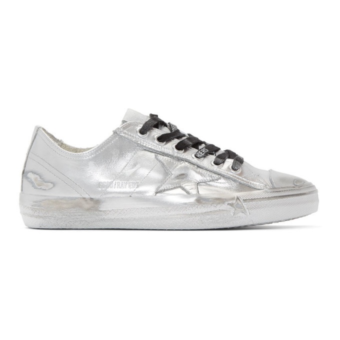 Photo: Golden Goose Silver Limited Edition V-Star Ray Sneakers