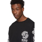SSS World Corp Black Graphic Logo Sweatshirt