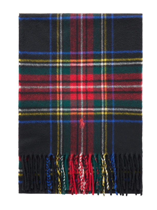 Photo: Polo Ralph Lauren - Fringed Logo-Embroidered Recycled Cashmere-Blend Scarf