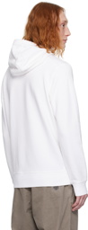 Stone Island White Garment-Dyed Hoodie