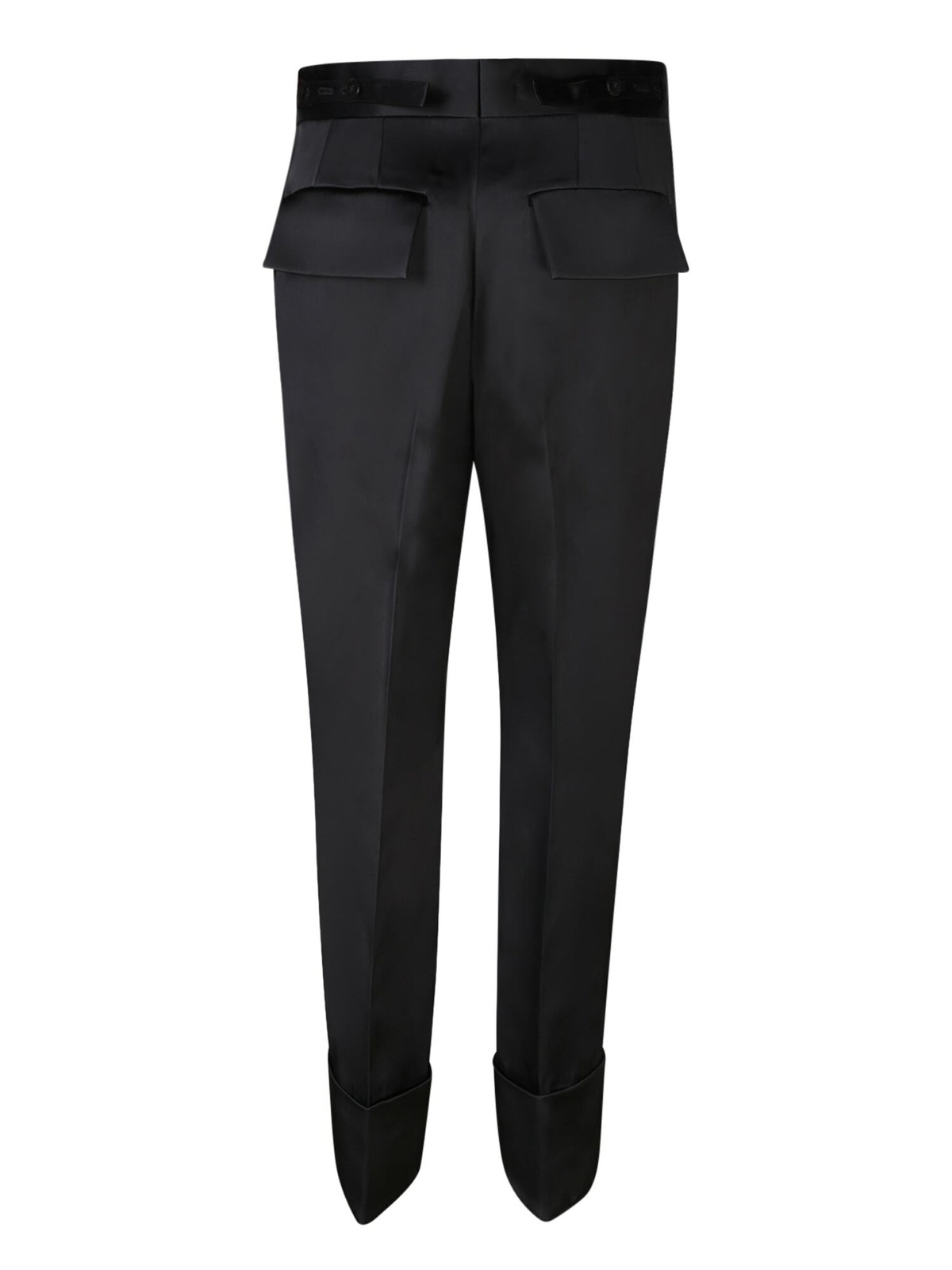 パンツ SAPIO FW23 DOUBLE SATIN TROUSERS (N7.DOUBLESATIN.D BLACK) SAPIO | NO. 7 LEATHER PANTS