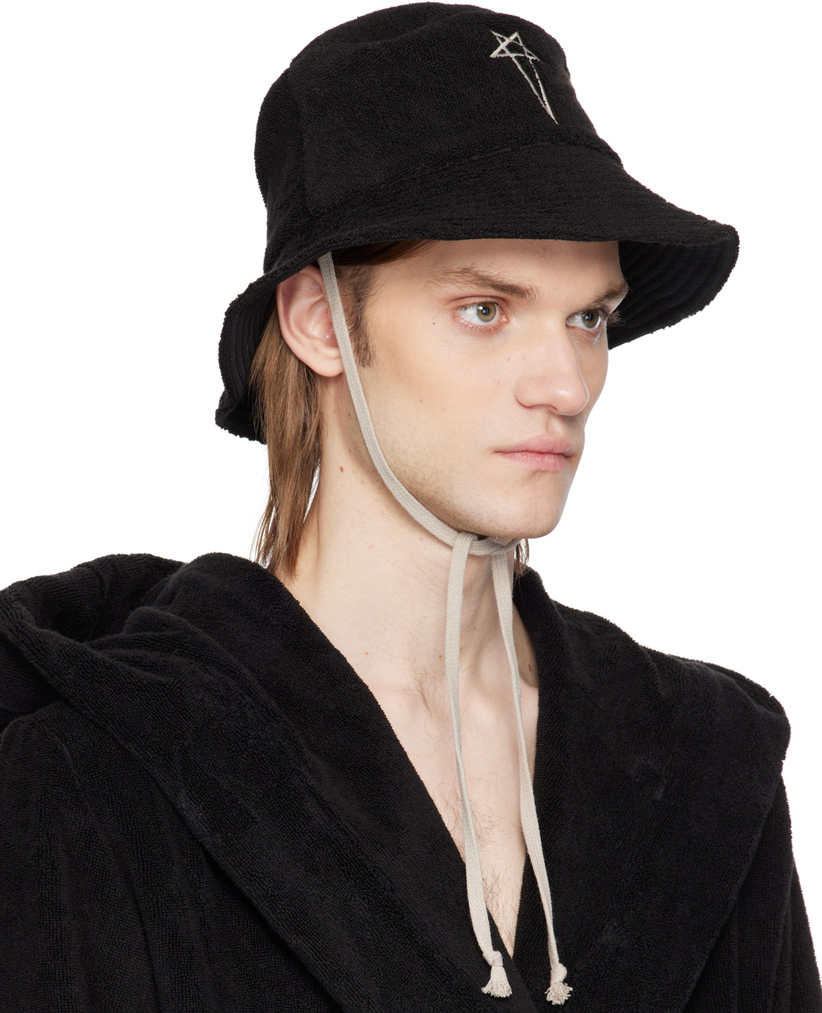 Rick Owens Black Beach Bucket Hat Rick Owens