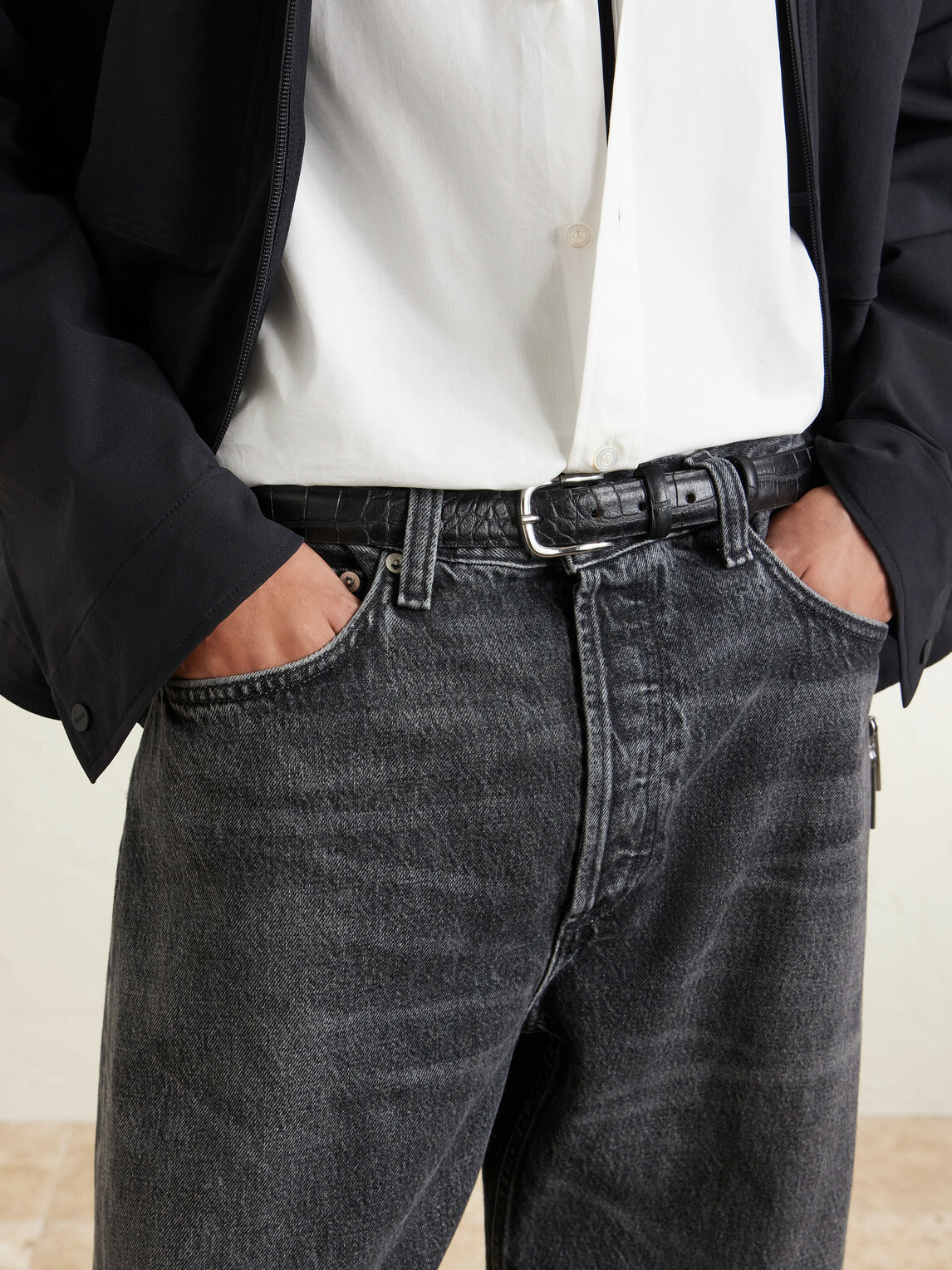 AGOLDE - Afton Straight-Leg Recycled Jeans - Black