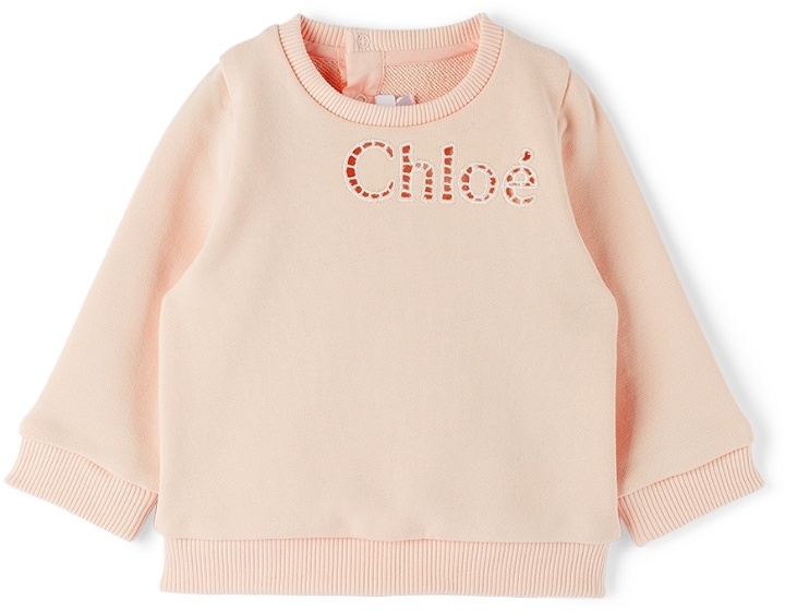 Photo: Chloé Baby Pink Embroidered Logo Sweatshirt