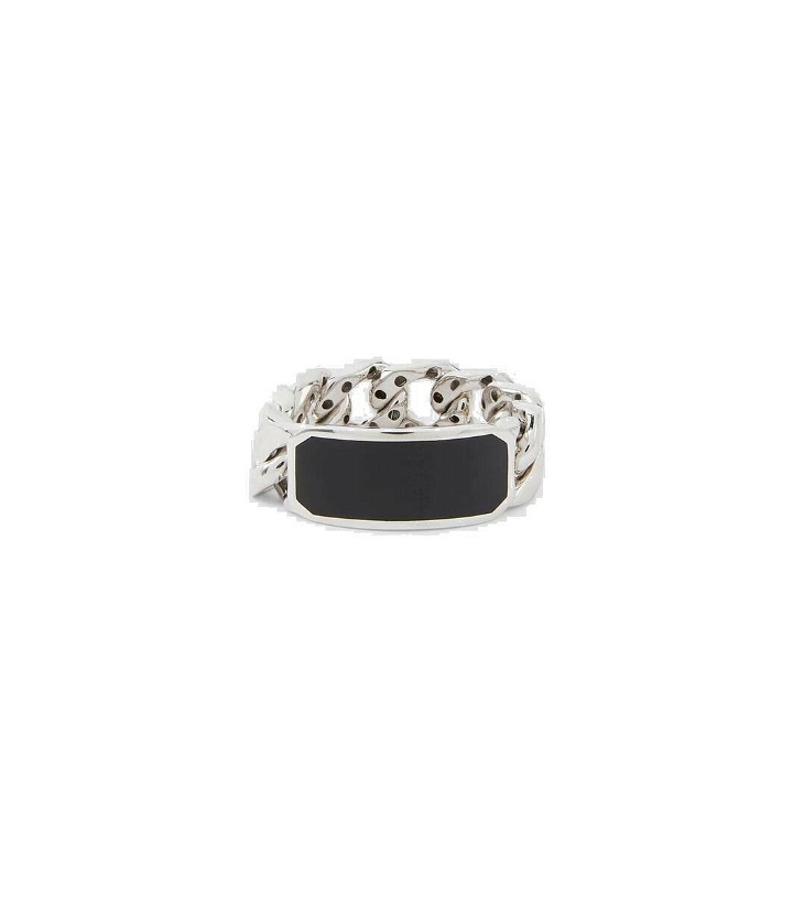 Photo: Shay Jewelry ID Link 18kt white gold ring with onyx