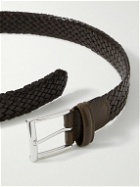 Anderson's - 3.5cm Woven Leather Belt - Brown