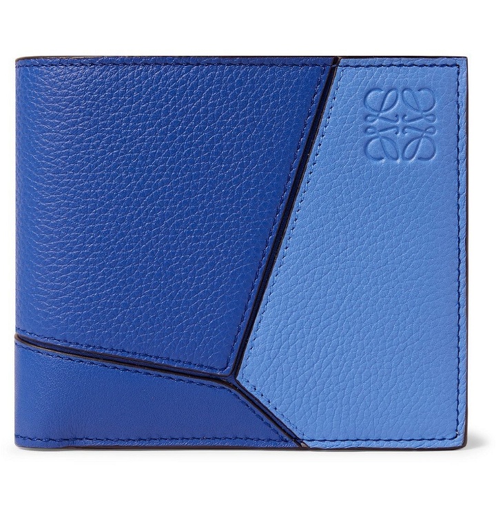 Photo: Loewe - Puzzle Full-Grain Leather Billfold Wallet - Blue