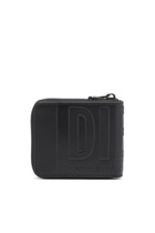 Diesel Leather zip wallet with embossed logo - Small Wallets Mens in Black