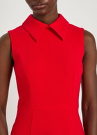 Emilia Wickstead Leontine Wool-crepe Midi Dress Red